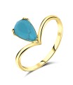 Blue Turquoise Silver Rings NSR-2472